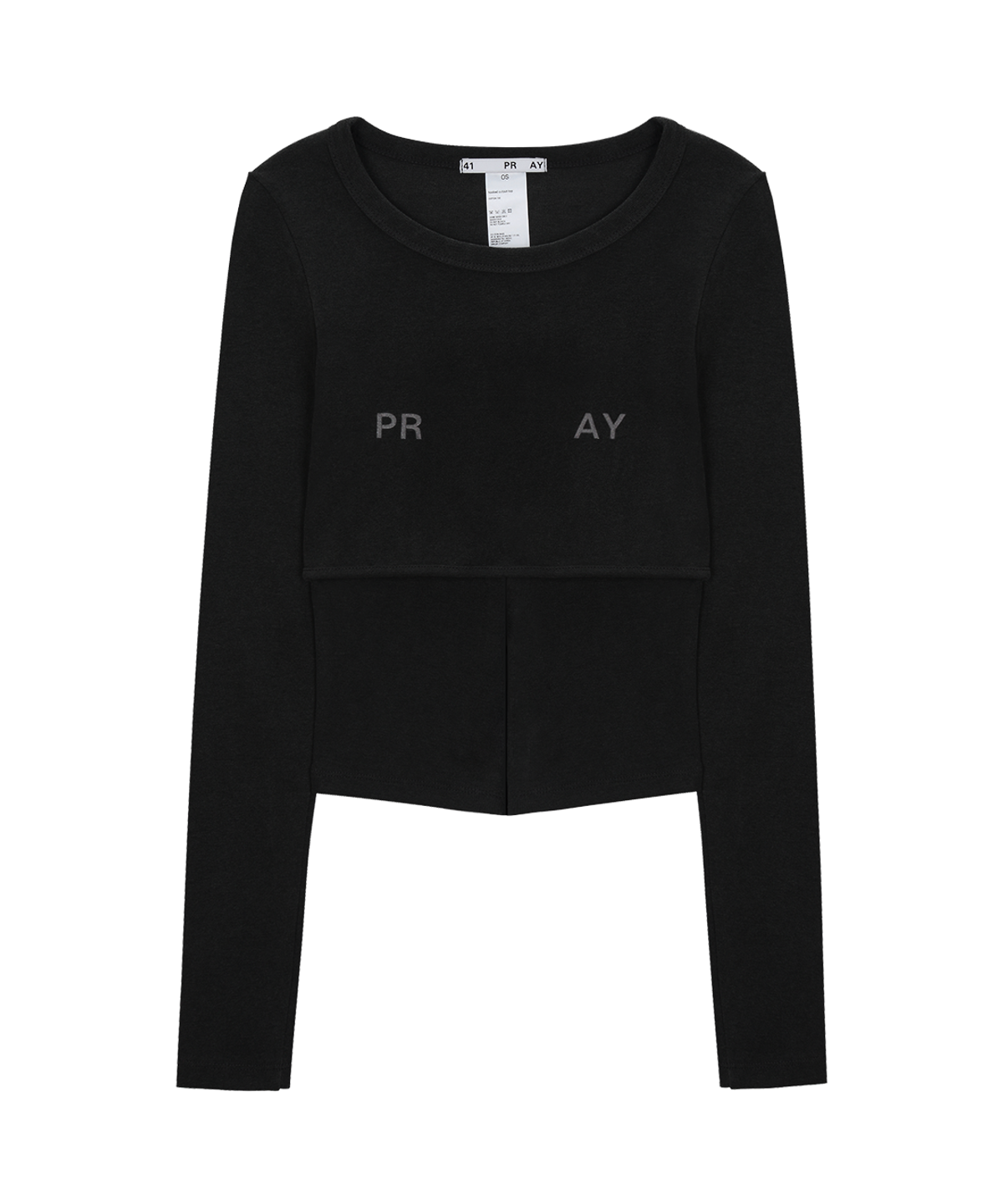 사일프레이(41PRAY) Hooked Cutout Top / Black