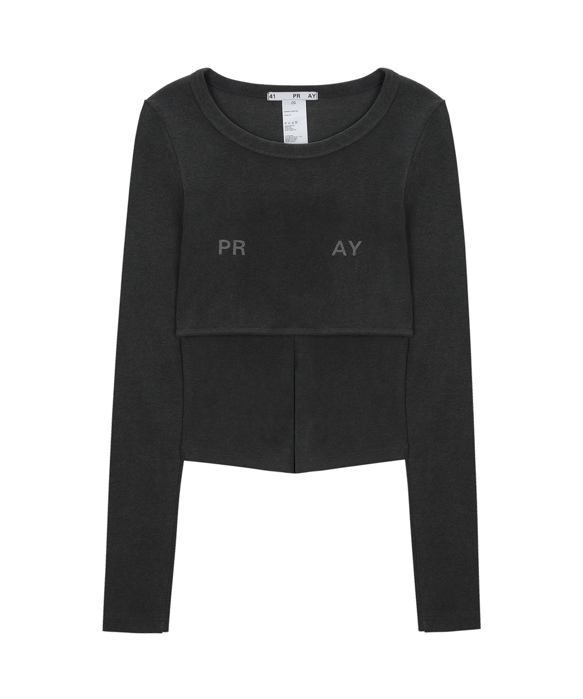 사일프레이(41PRAY) Hooked Cutout Top / Charcoal