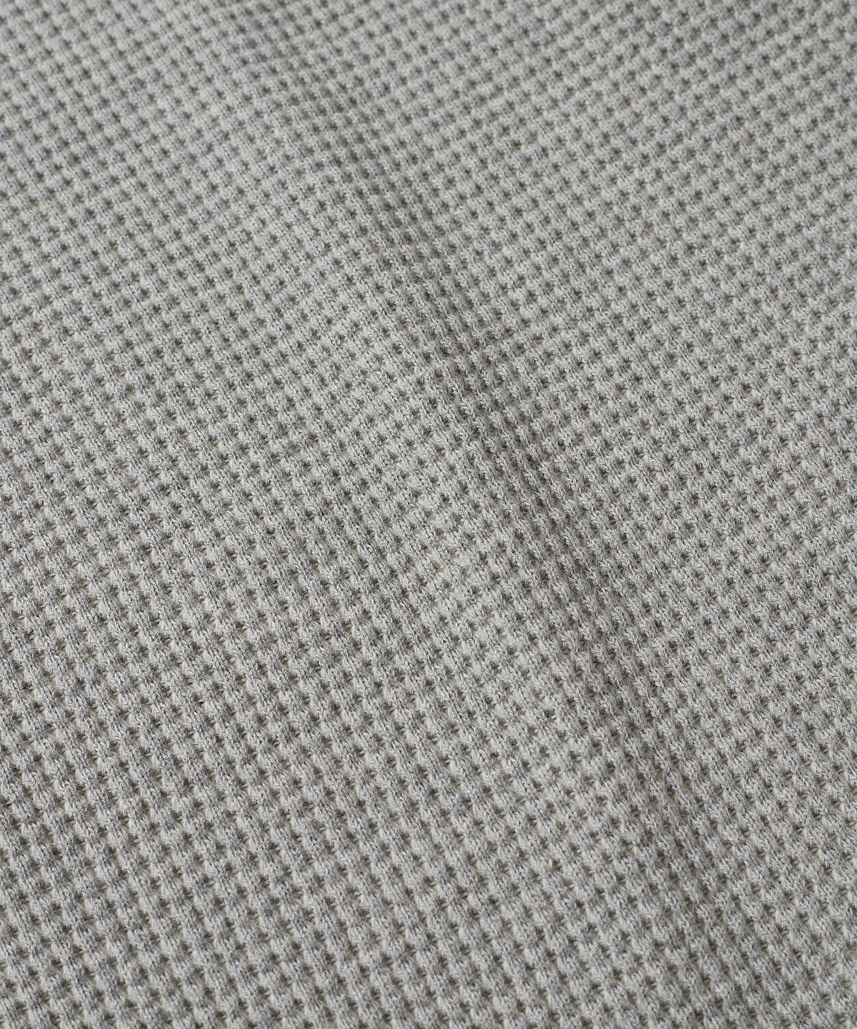 에스파이(ESFAI) TWO-TONE WAFFLE SWEAT SHIRT (MELANGE GREY)