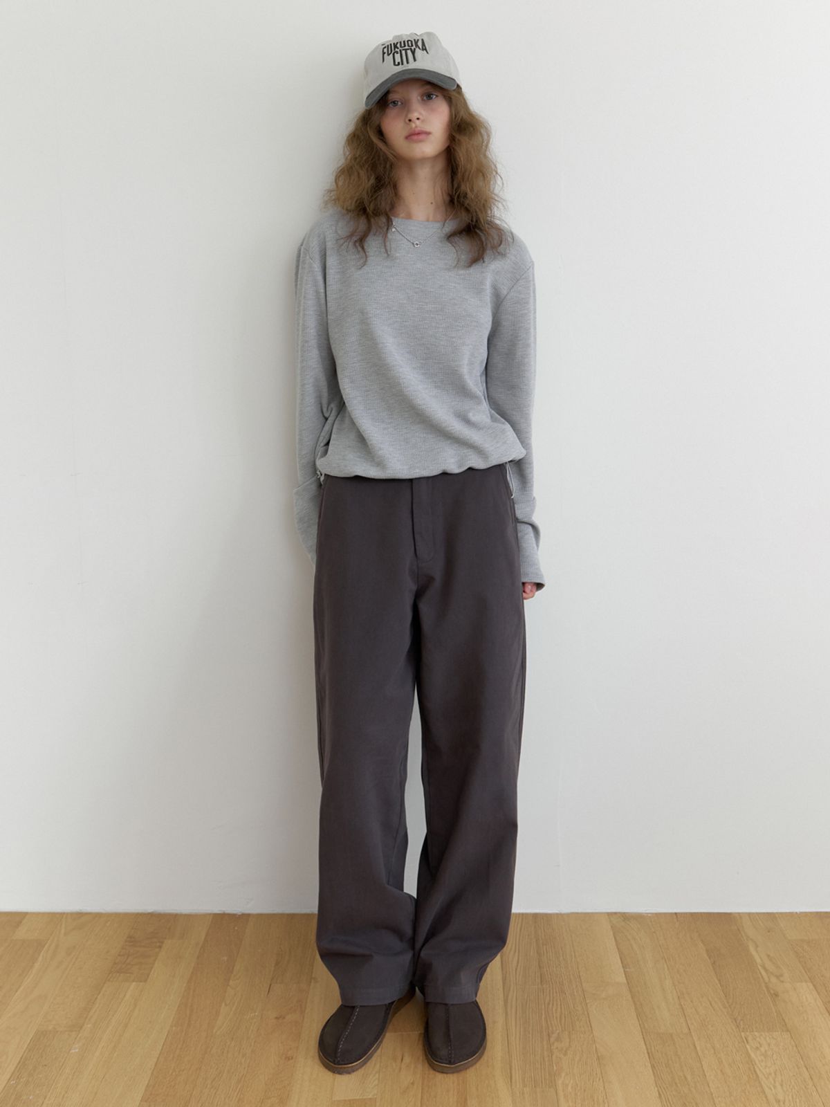 더미튼(THEMITTEN) [4th] Pod cotton pants (charcoal)