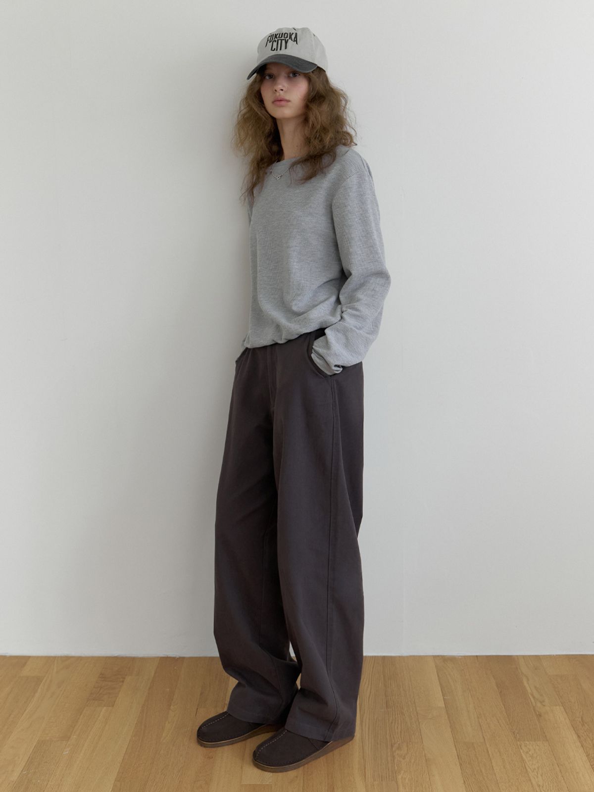 더미튼(THEMITTEN) [4th] Pod cotton pants (charcoal)