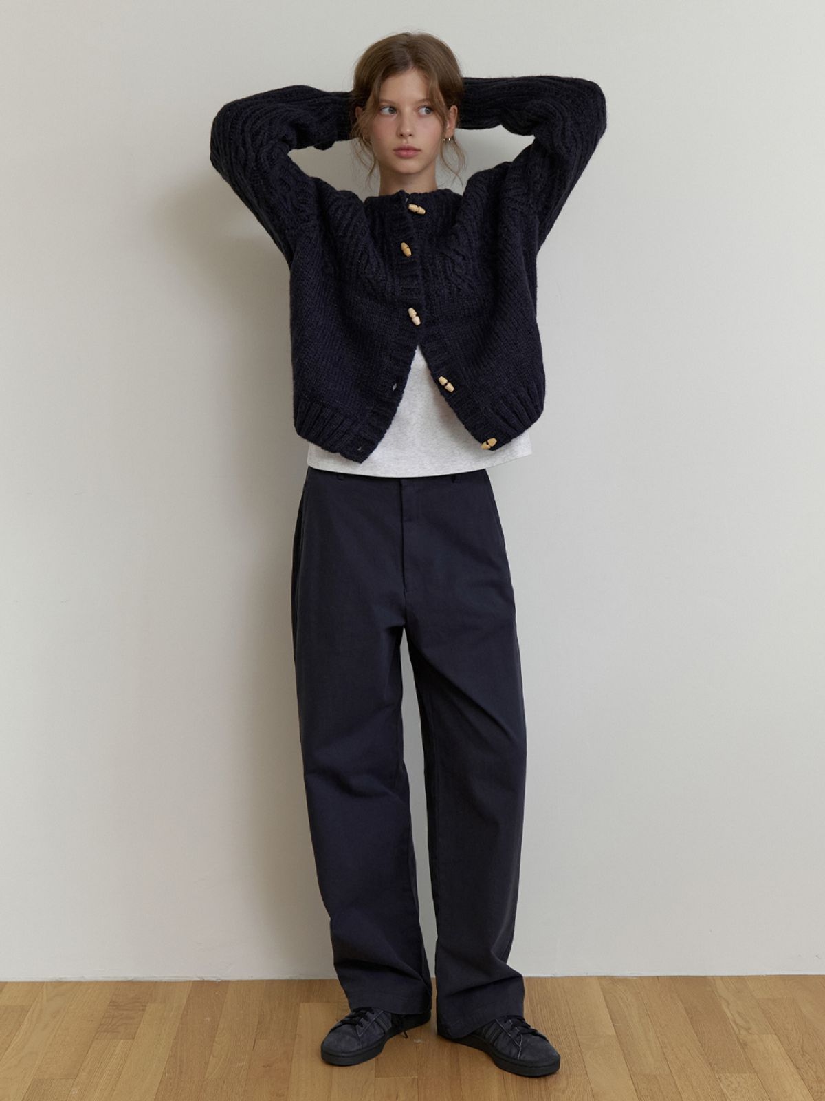 더미튼(THEMITTEN) [3rd] Pod cotton pants (navy)