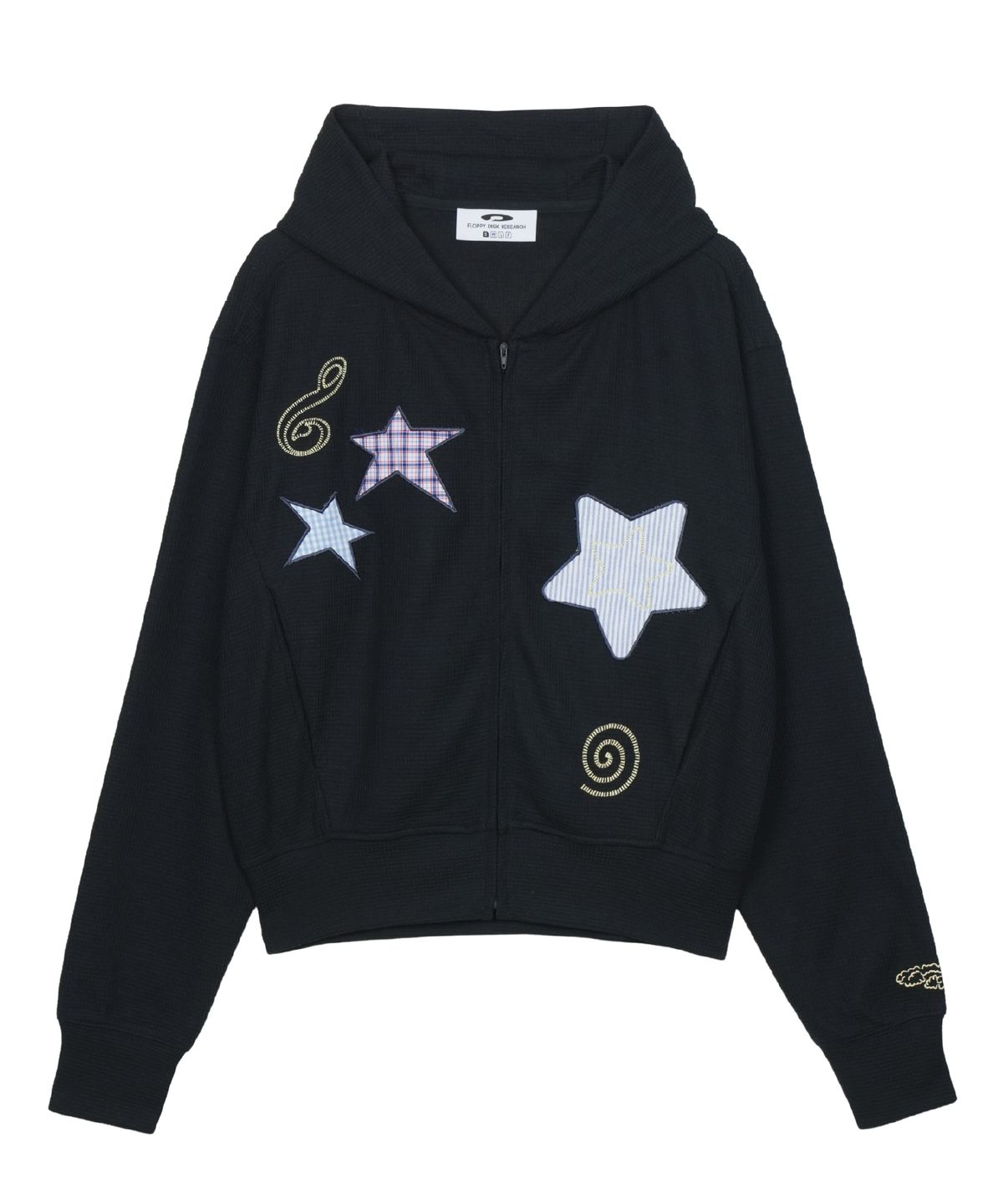 에프디알(FDR) [FDR x HUHUEE] Waffle Applique Hood Zip-Up Navy
