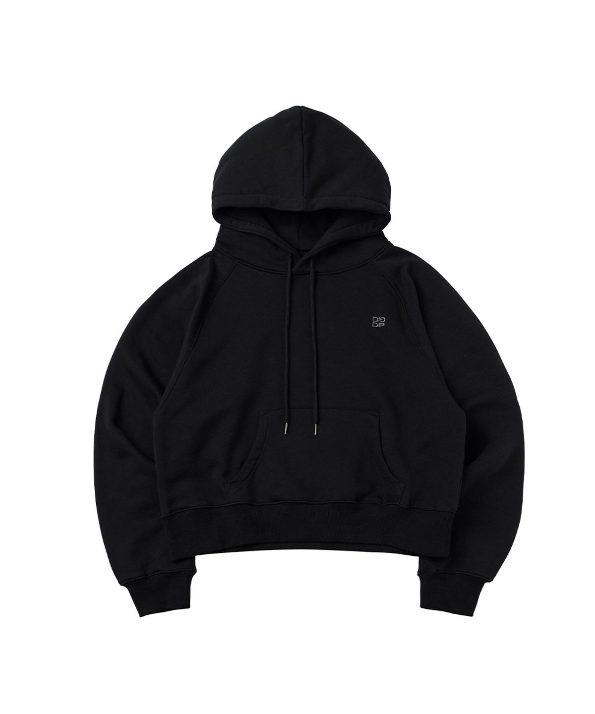 댕글드랍(DANGLEDROP) DGDP 스퀘어 크롭 나그랑 후드_블랙