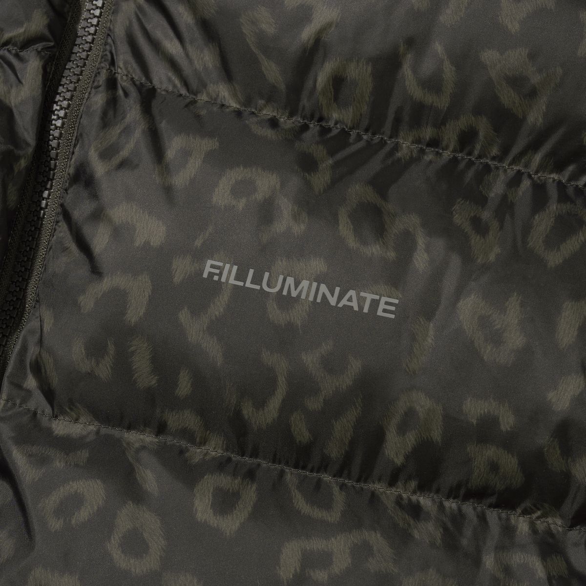 필루미네이트(FILLUMINATE) 멀티 레오파드 프린트 패딩-브라운