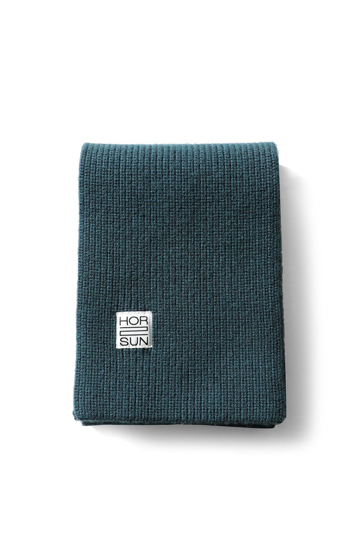 홀리선(HORLISUN) Skiff Superfine Wool Knit Rib Muffler Evergreen