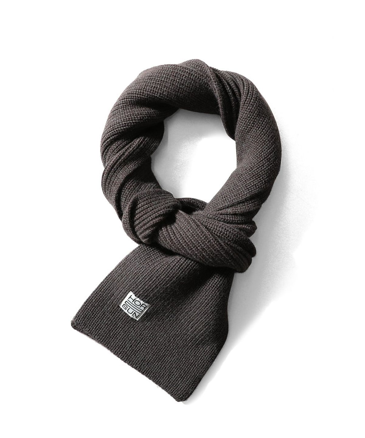 홀리선(HORLISUN) Skiff Wool Knit Rib Muffler Spain Olive