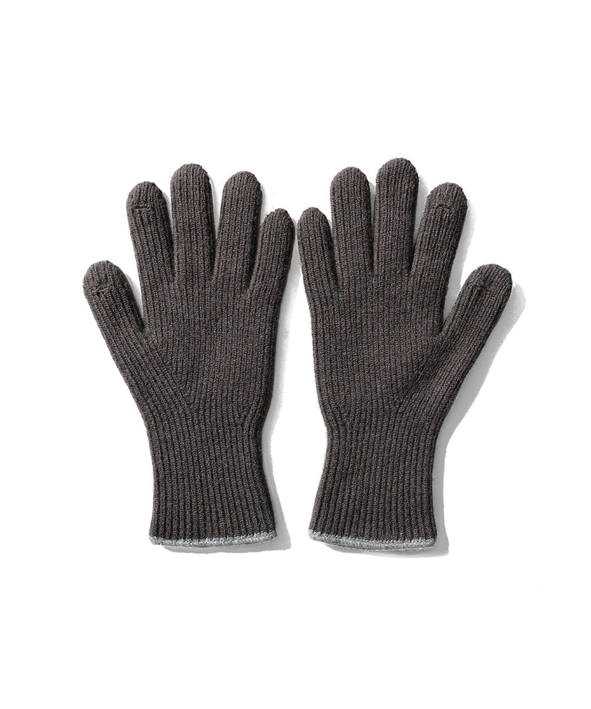 홀리선(HORLISUN) Bless Wool Rib Finger Gloves Spain Olive