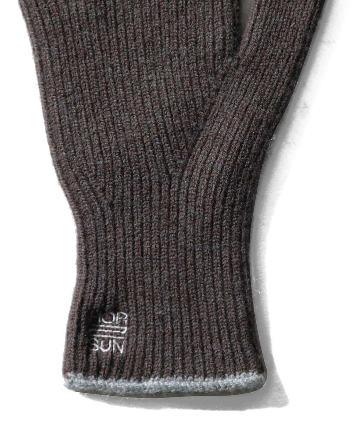 홀리선(HORLISUN) Bless Wool Rib Finger Gloves Spain Olive