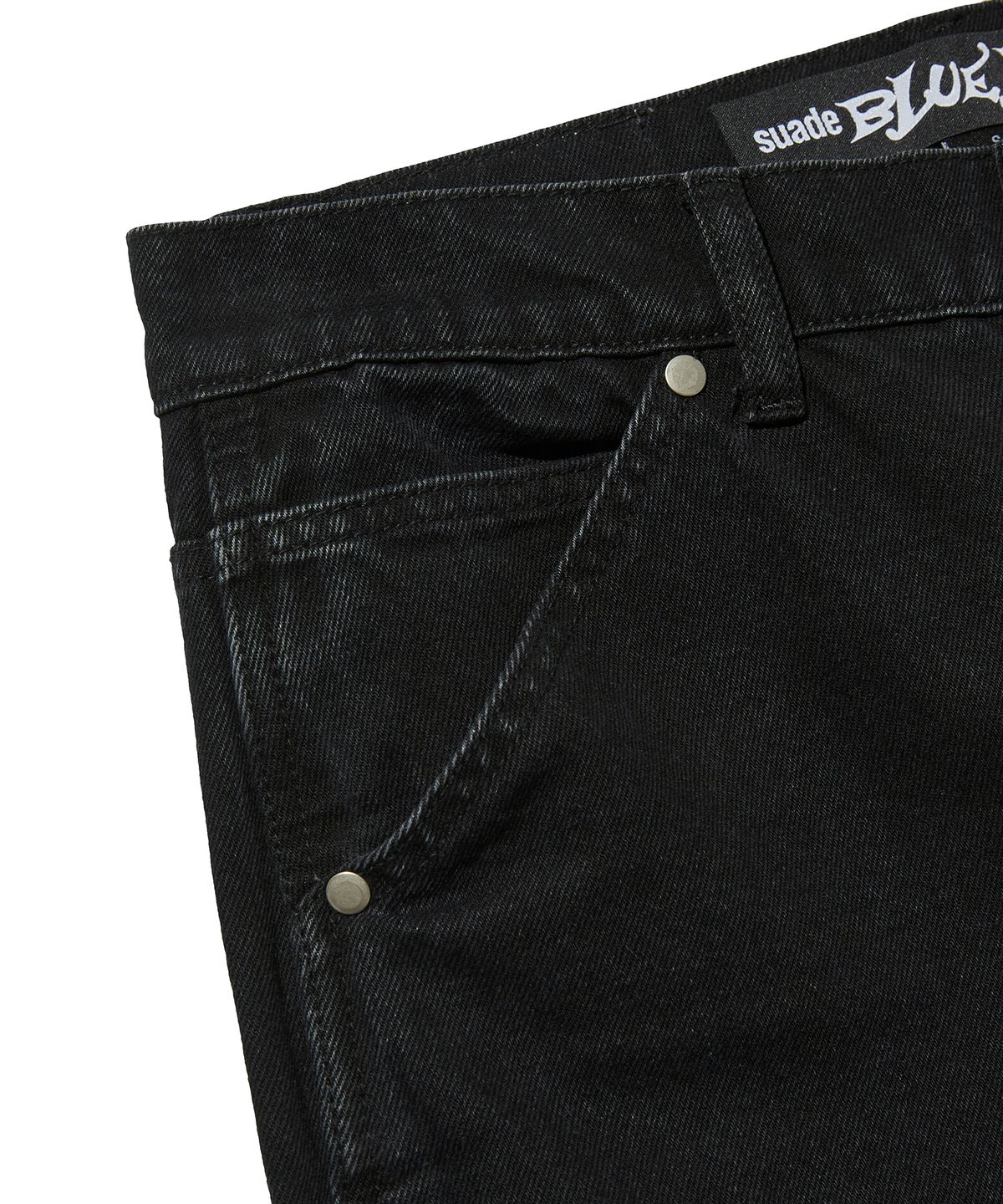 스웨이드(SUADE) SLIM FLARE DENIM [BLACK]