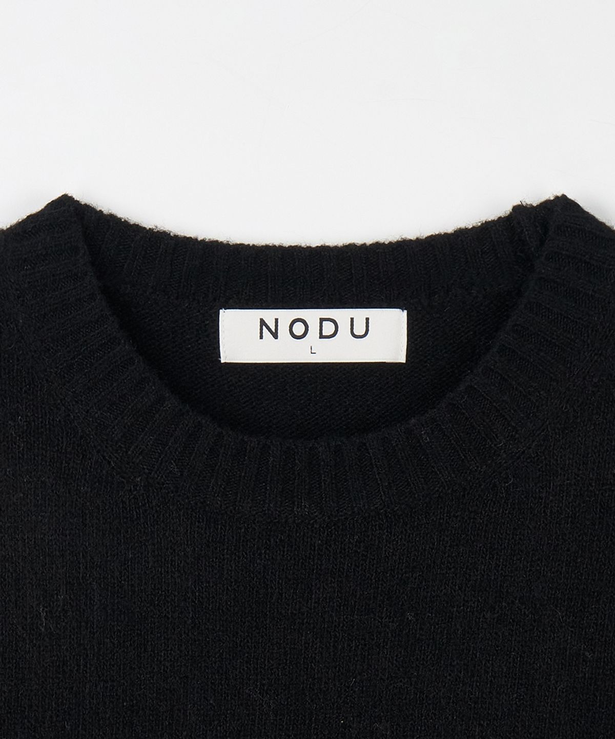 노드유(NODU) 포멀 베이직 라운드 니트 [블랙]