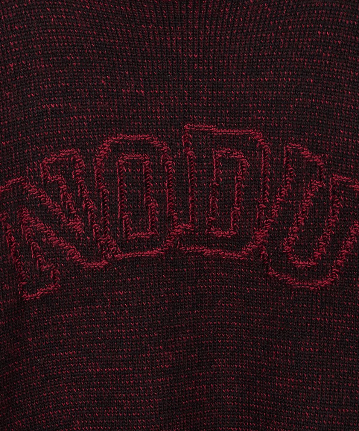 노드유(NODU) 로고링 라운드 니트 [다크레드]