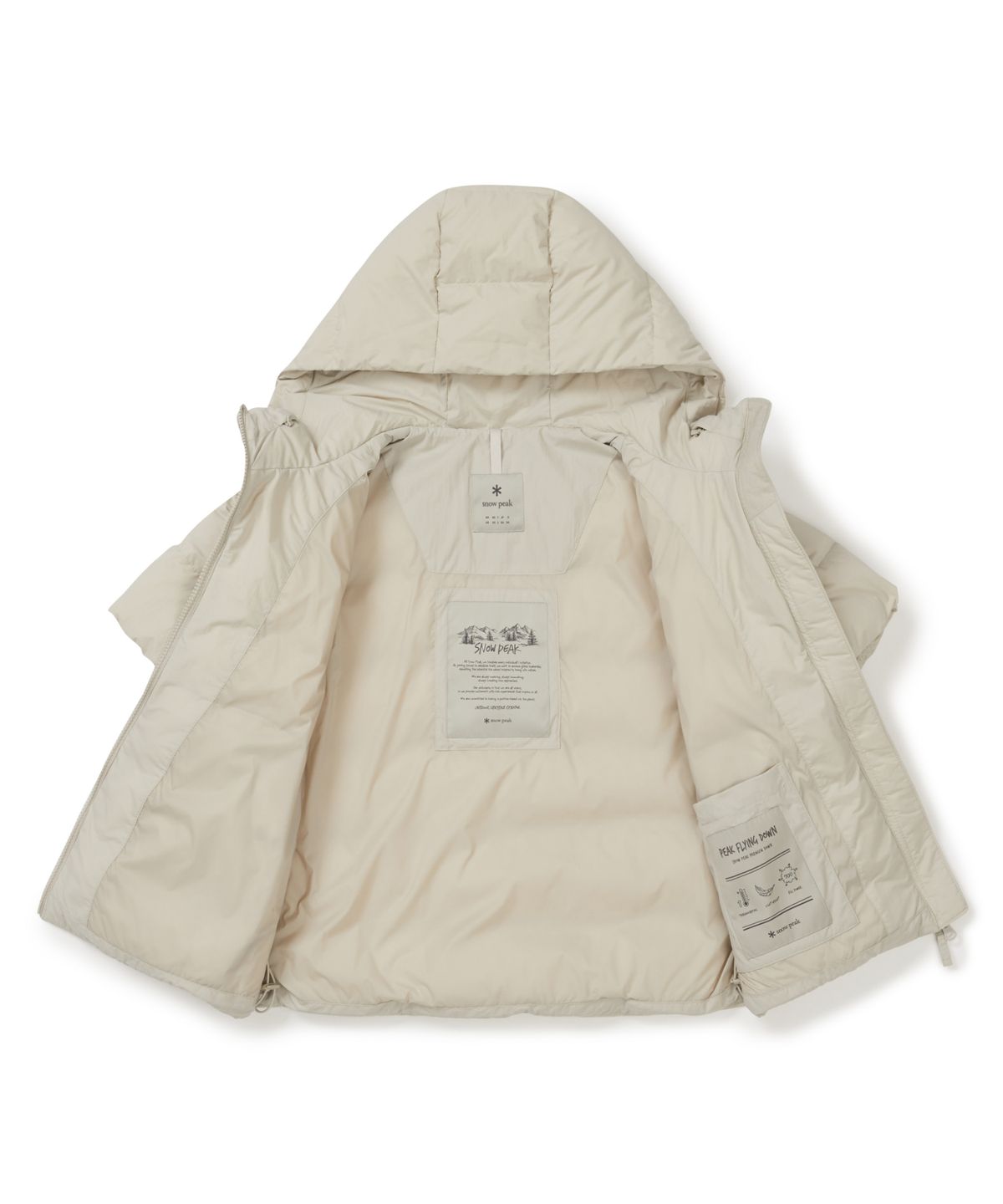 스노우피크 어패럴(SNOWPEAK APPAREL) 랜드에어 여성 반팔 후드 경량 다운 자켓 (S25WWGDJ01) Light Beige