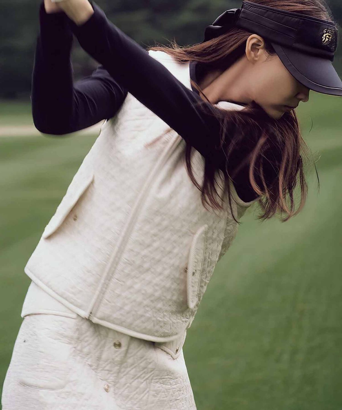 빈폴골프(BEANPOLE GOLF) 여성 후디 기모 베이스레이어  블랙