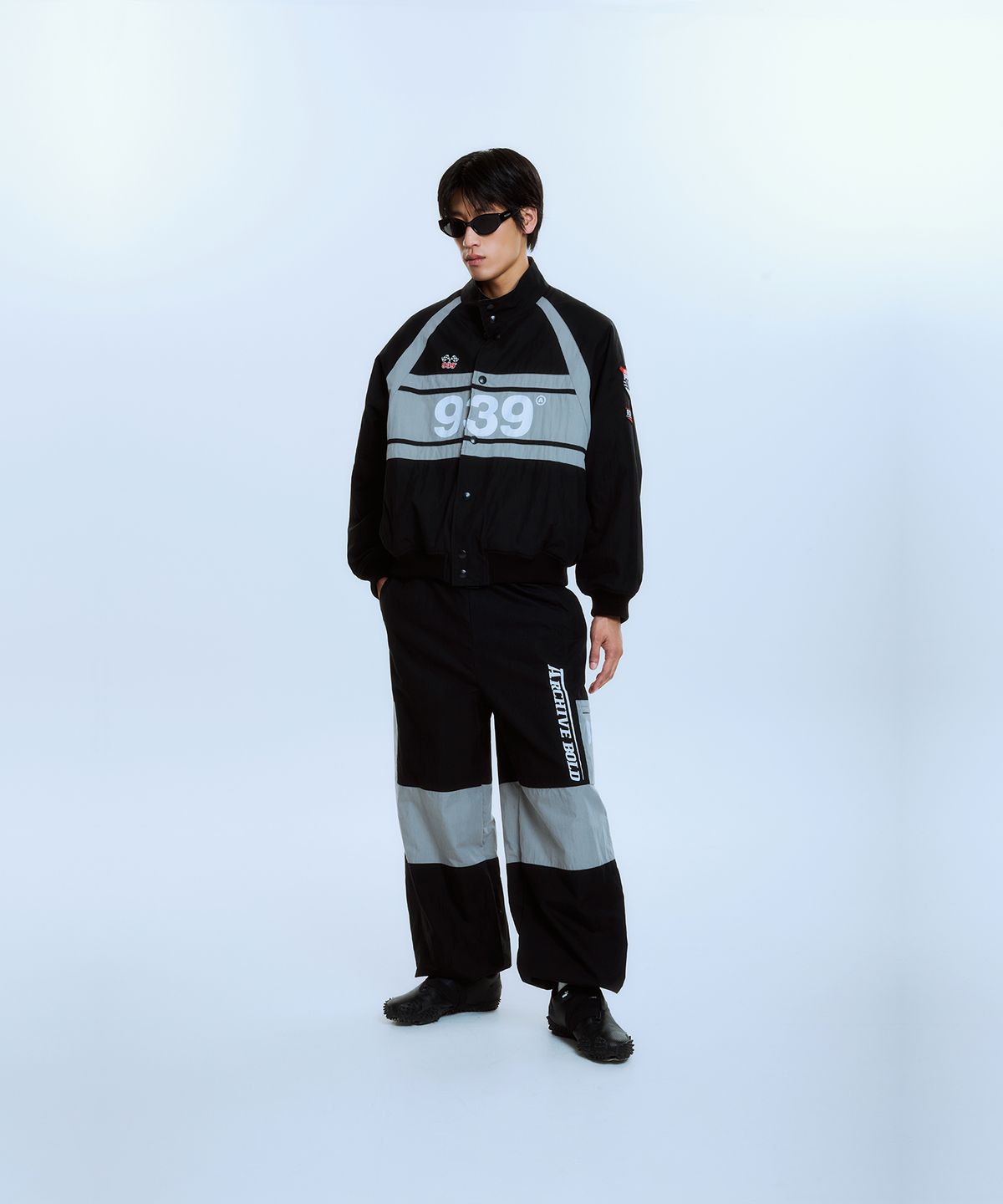 아카이브 볼드(ARCHIVE BOLD) 939 RACING PANEL PADDED JACKET (BLACK)