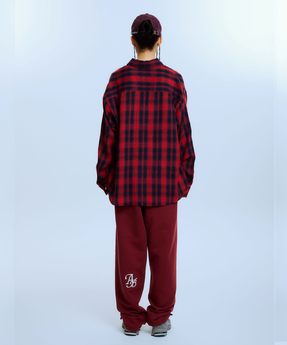 아카이브 볼드(ARCHIVE BOLD) AB EMBROIDERY CHECK SHIRTS (RED)