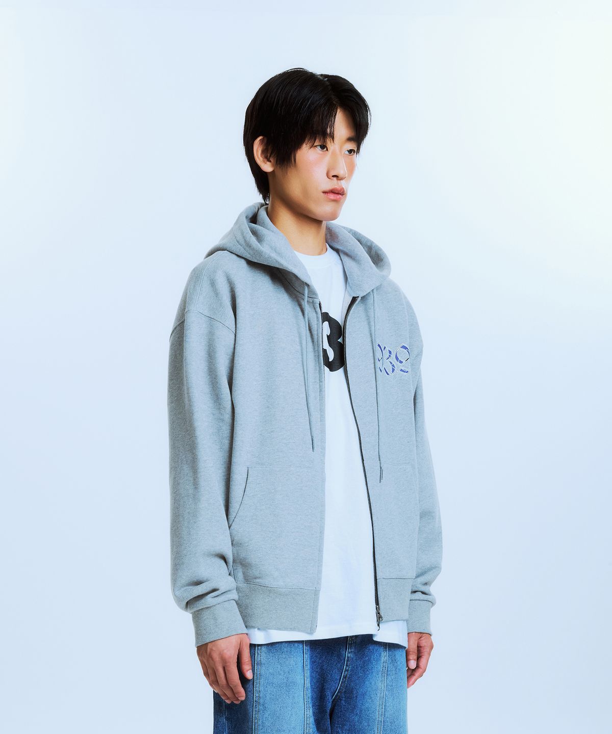 아카이브 볼드(ARCHIVE BOLD) UNDEFEATED HOOD ZIP-UP (GRAY)