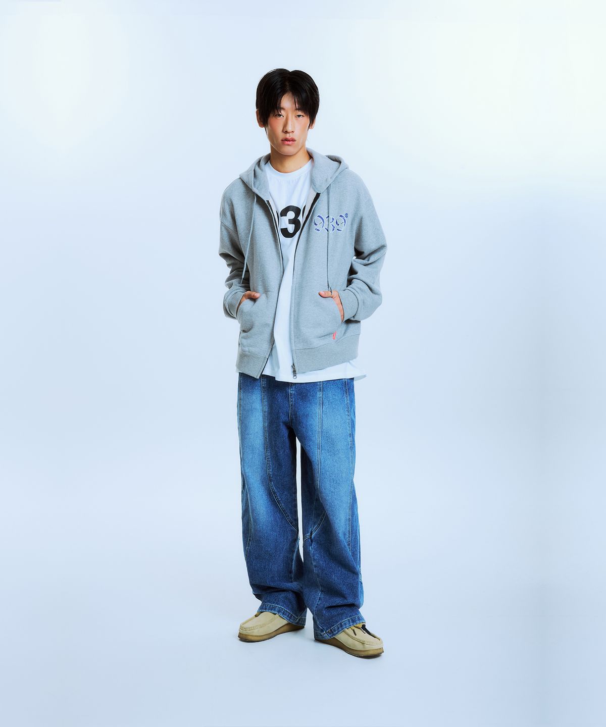 아카이브 볼드(ARCHIVE BOLD) UNDEFEATED HOOD ZIP-UP (GRAY)