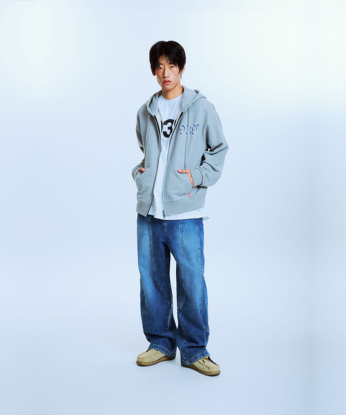 아카이브 볼드(ARCHIVE BOLD) UNDEFEATED HOOD ZIP-UP (GRAY)