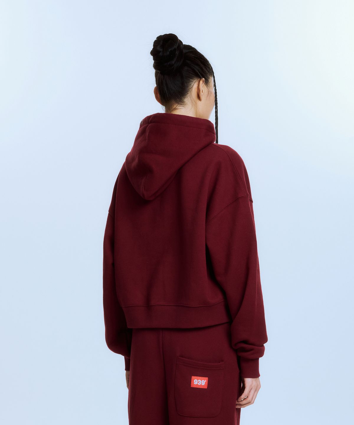 아카이브 볼드(ARCHIVE BOLD) UNDEFEATED CROP HOOD (BURGUNDY)