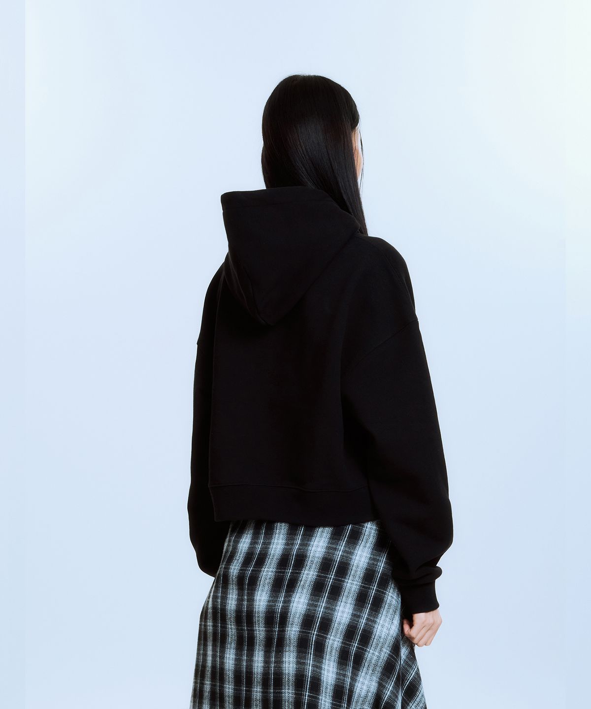 아카이브 볼드(ARCHIVE BOLD) UNDEFEATED CROP HOOD (BLACK)