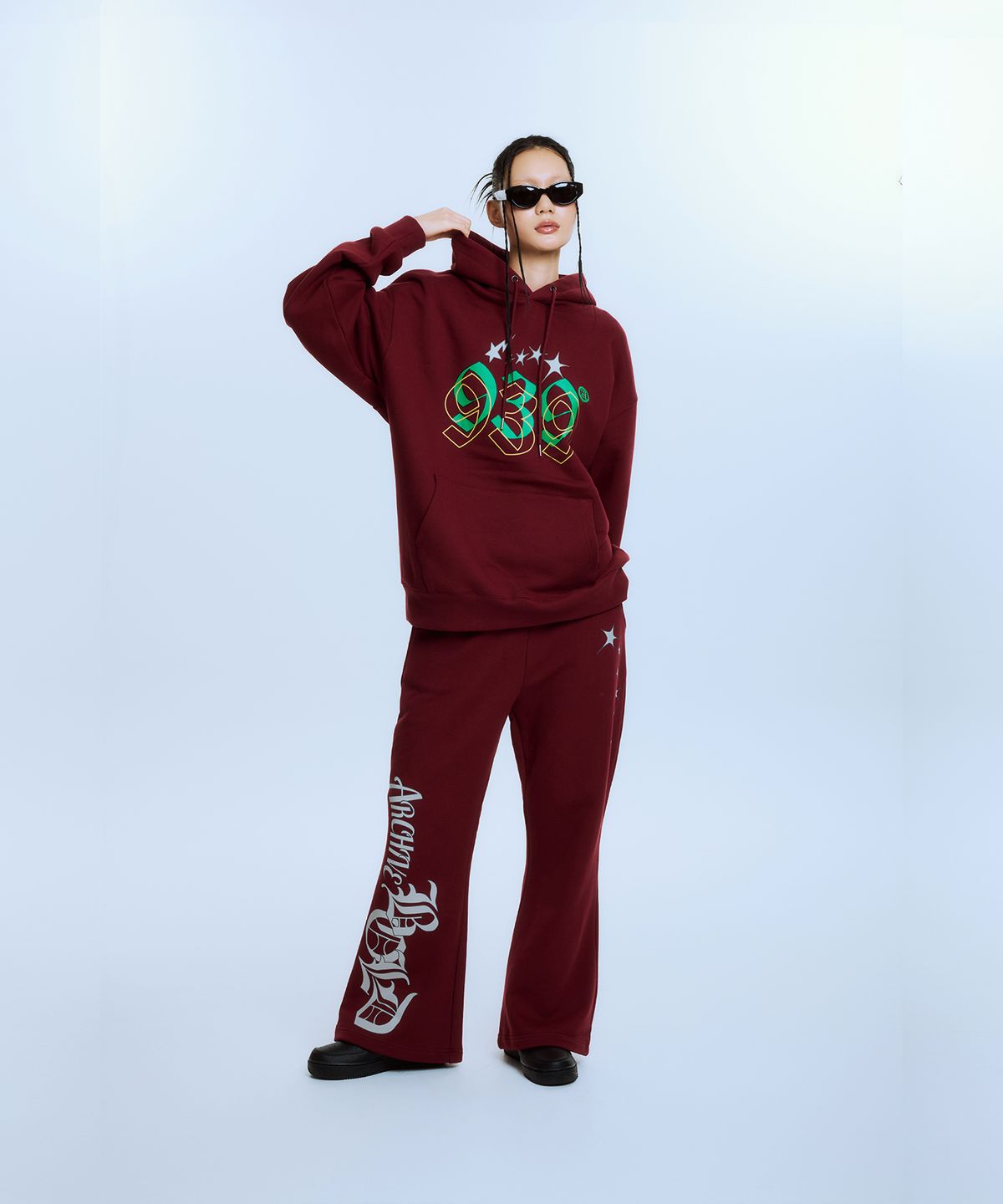 아카이브 볼드(ARCHIVE BOLD) 939 STAR GRAPICHS HOOD (BURGUNDY)