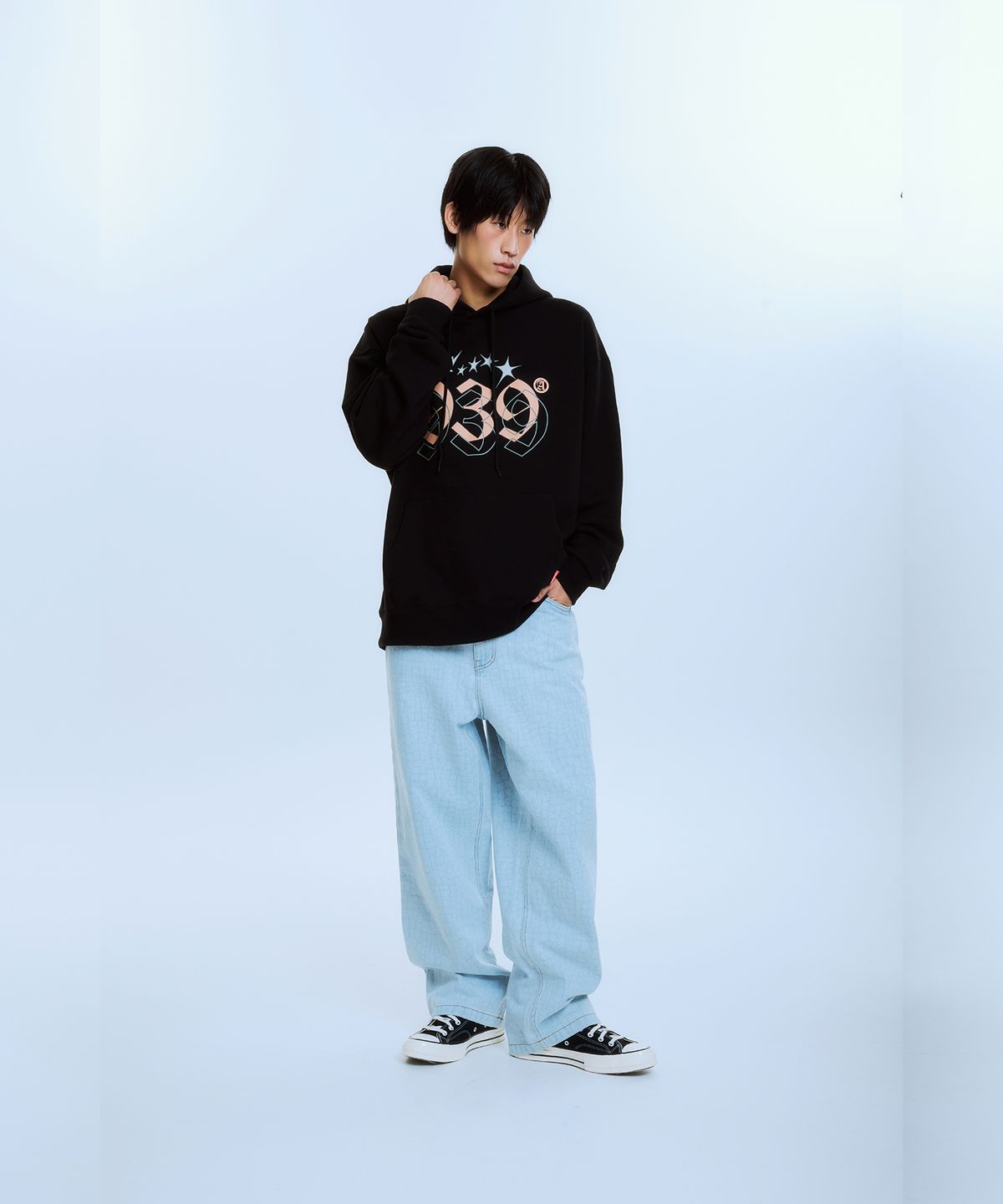 아카이브 볼드(ARCHIVE BOLD) 939 STAR GRAPICHS HOOD (BLACK)