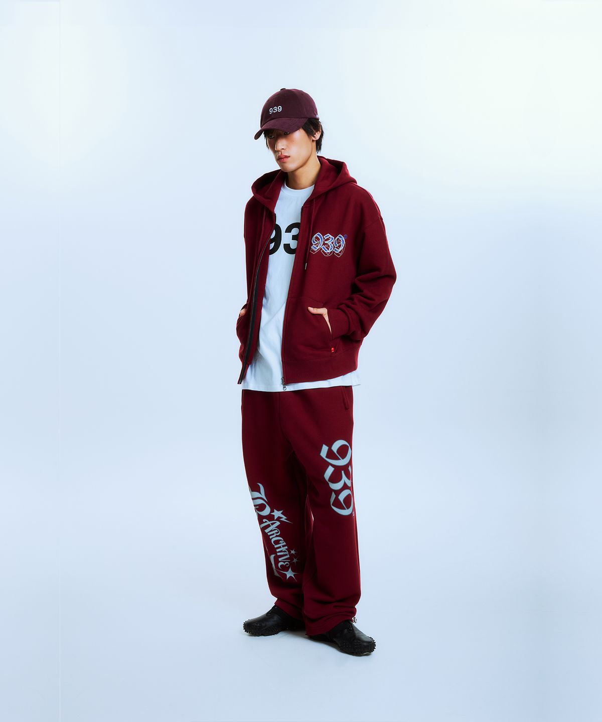 아카이브 볼드(ARCHIVE BOLD) AB STANCE SWEAT PANTS (BURGUNDY)