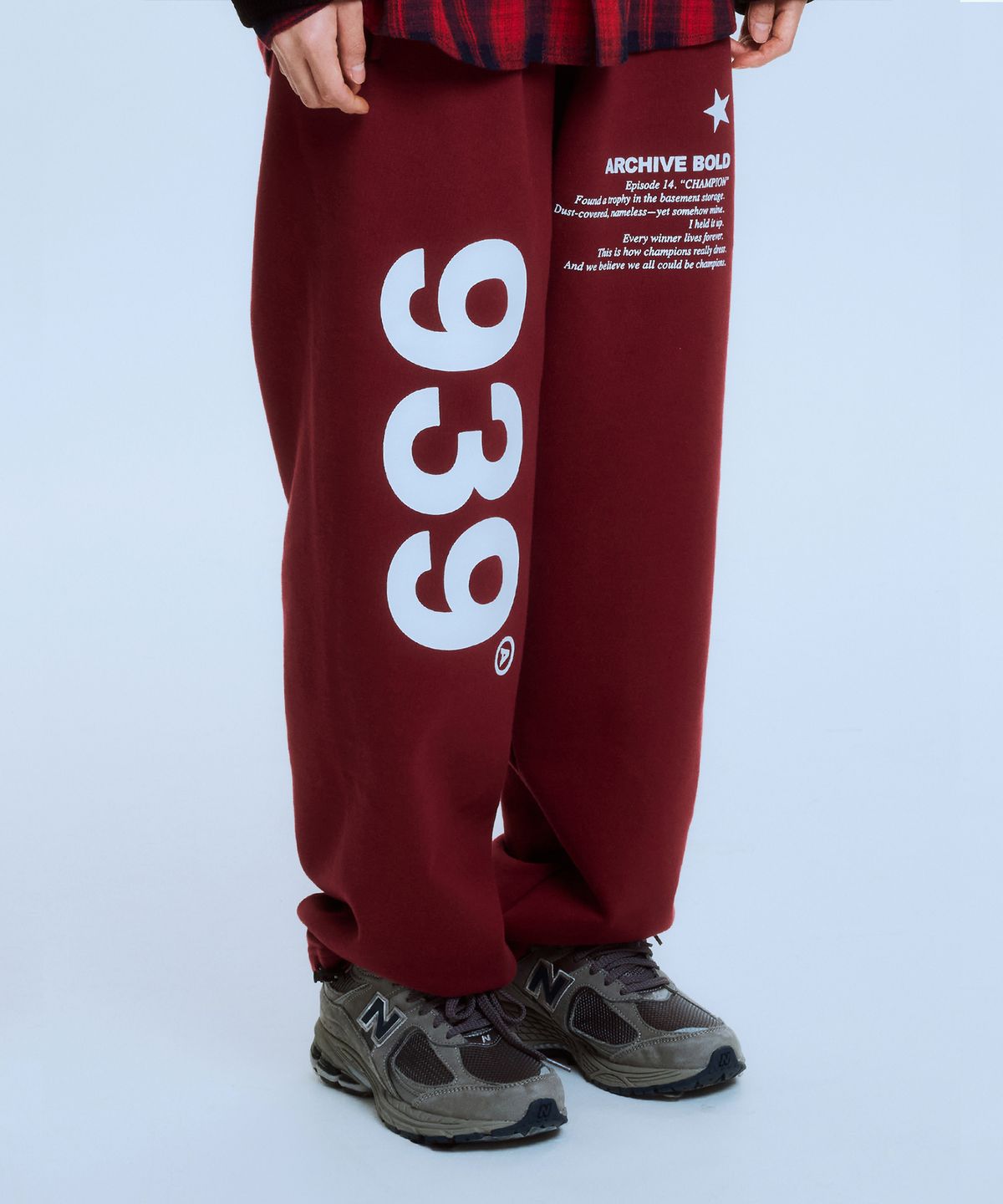 아카이브 볼드(ARCHIVE BOLD) 939 LOGO SWEAT PANTS (BURGUNDY)