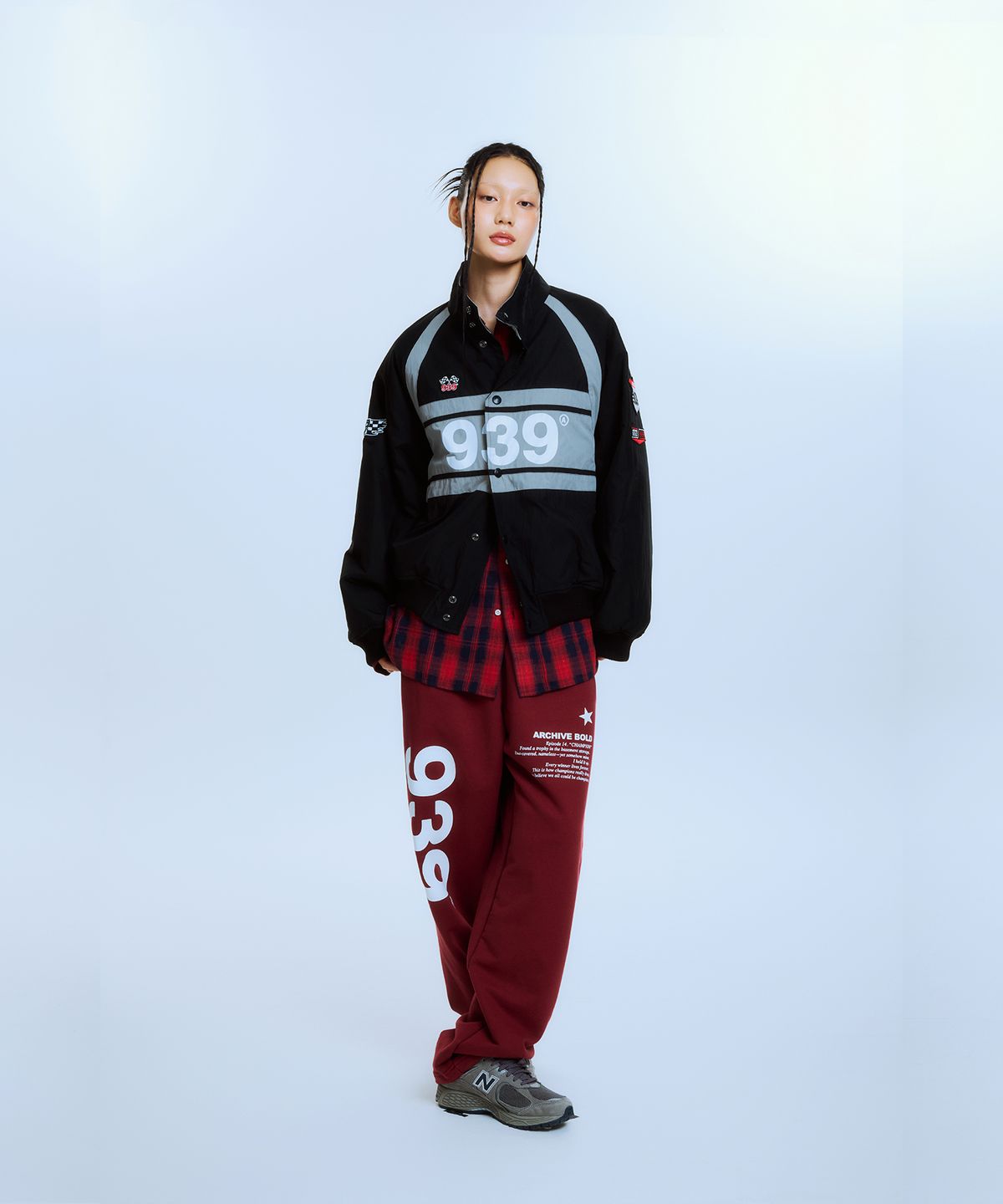 아카이브 볼드(ARCHIVE BOLD) 939 LOGO SWEAT PANTS (BURGUNDY)