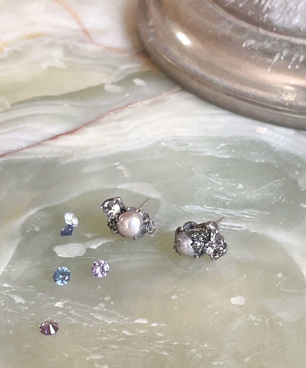 펄시(PERSY) DUST ANTIQUE SILVER EARRING