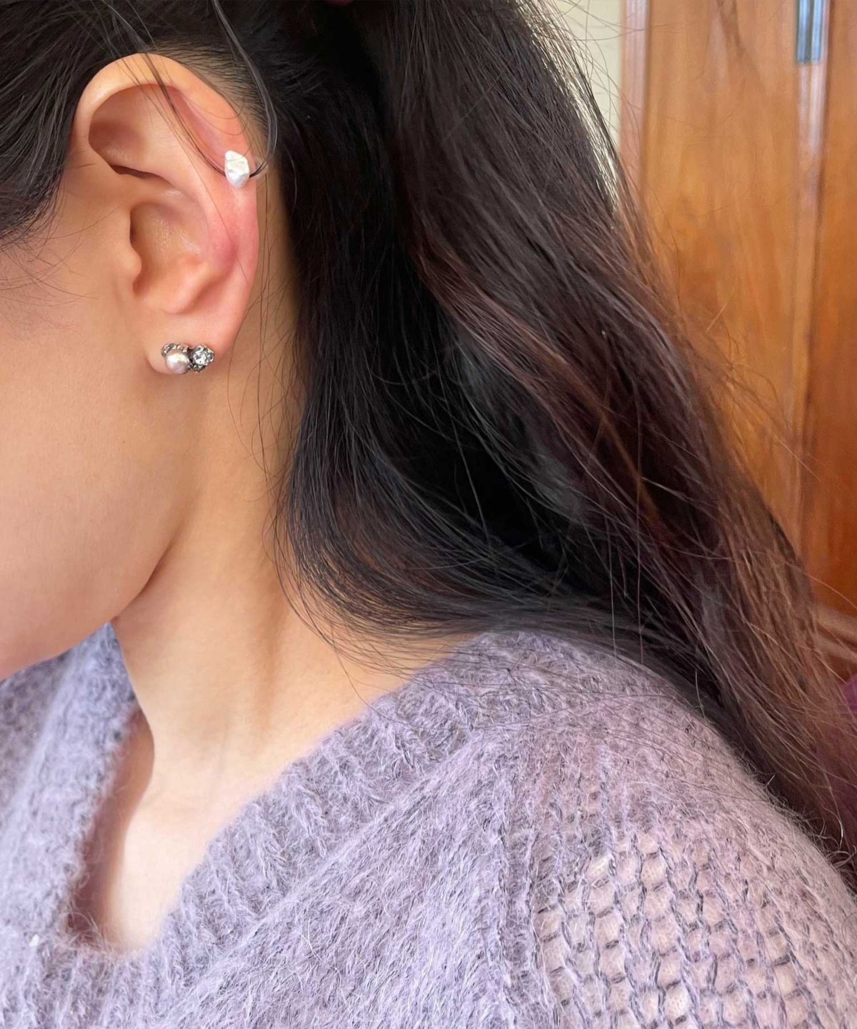 펄시(PERSY) DUST ANTIQUE SILVER EARRING