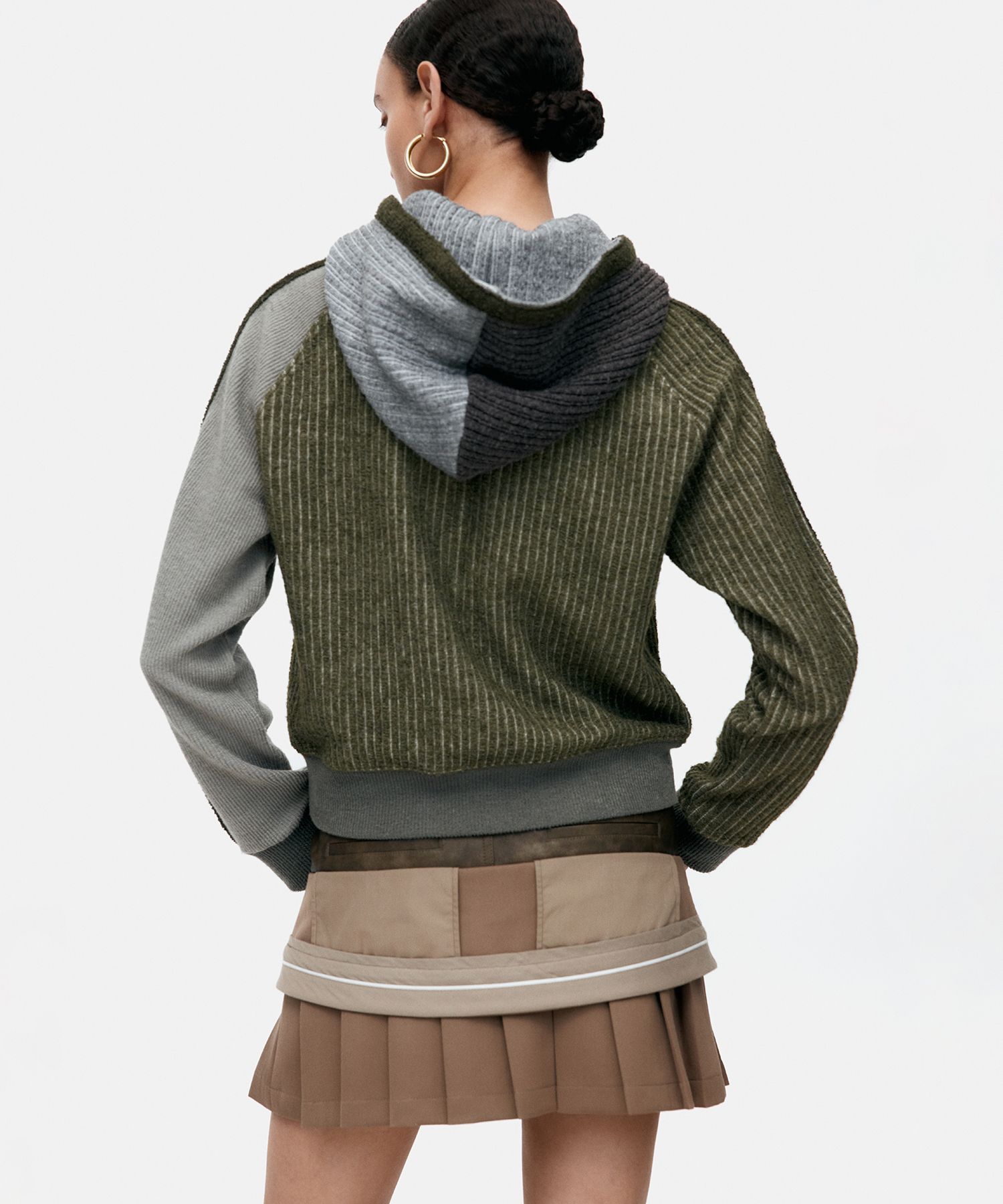 MUSINSA | ANDERSSON BELL COLOR BLOCKED KNIT HOODIE ZIP UP atb1364w