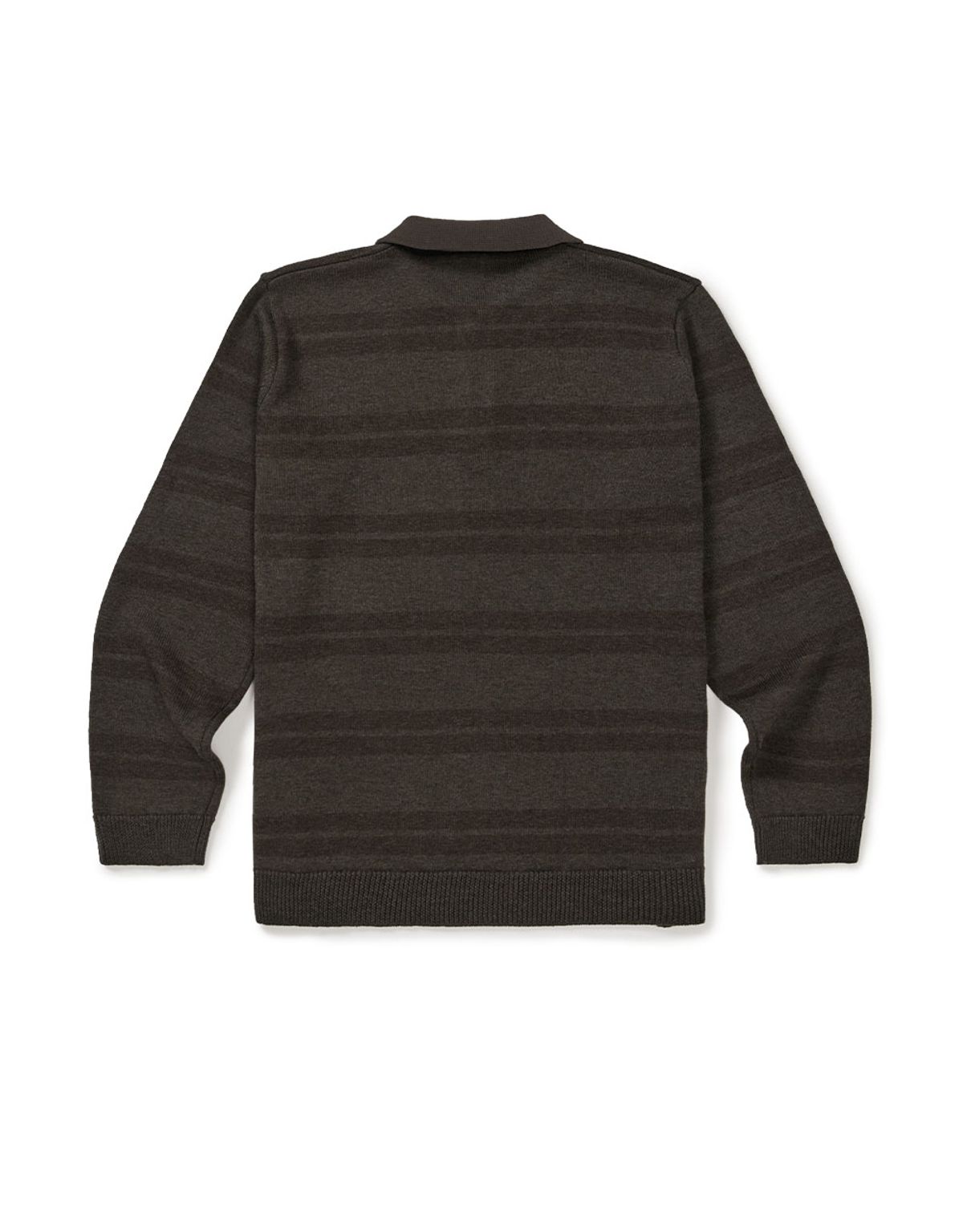엠엠엘지(MMLG) [Mmlg] STRIPE COLLAR KNIT (BROWN)