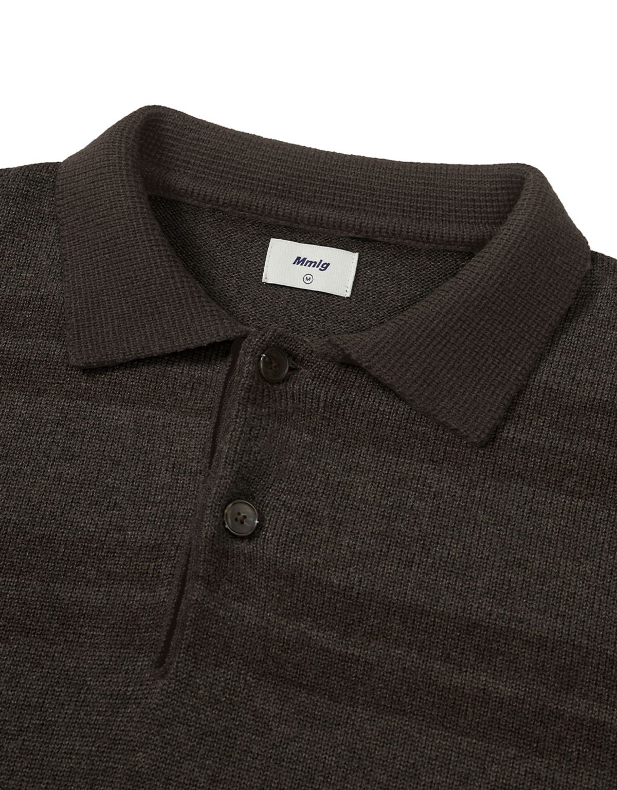 엠엠엘지(MMLG) [Mmlg] STRIPE COLLAR KNIT (BROWN)