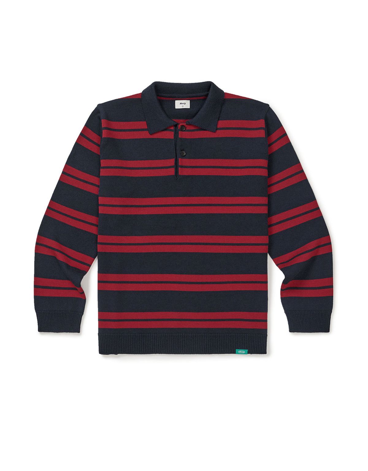 엠엠엘지(MMLG) [Mmlg] STRIPE COLLAR KNIT (NAVY)