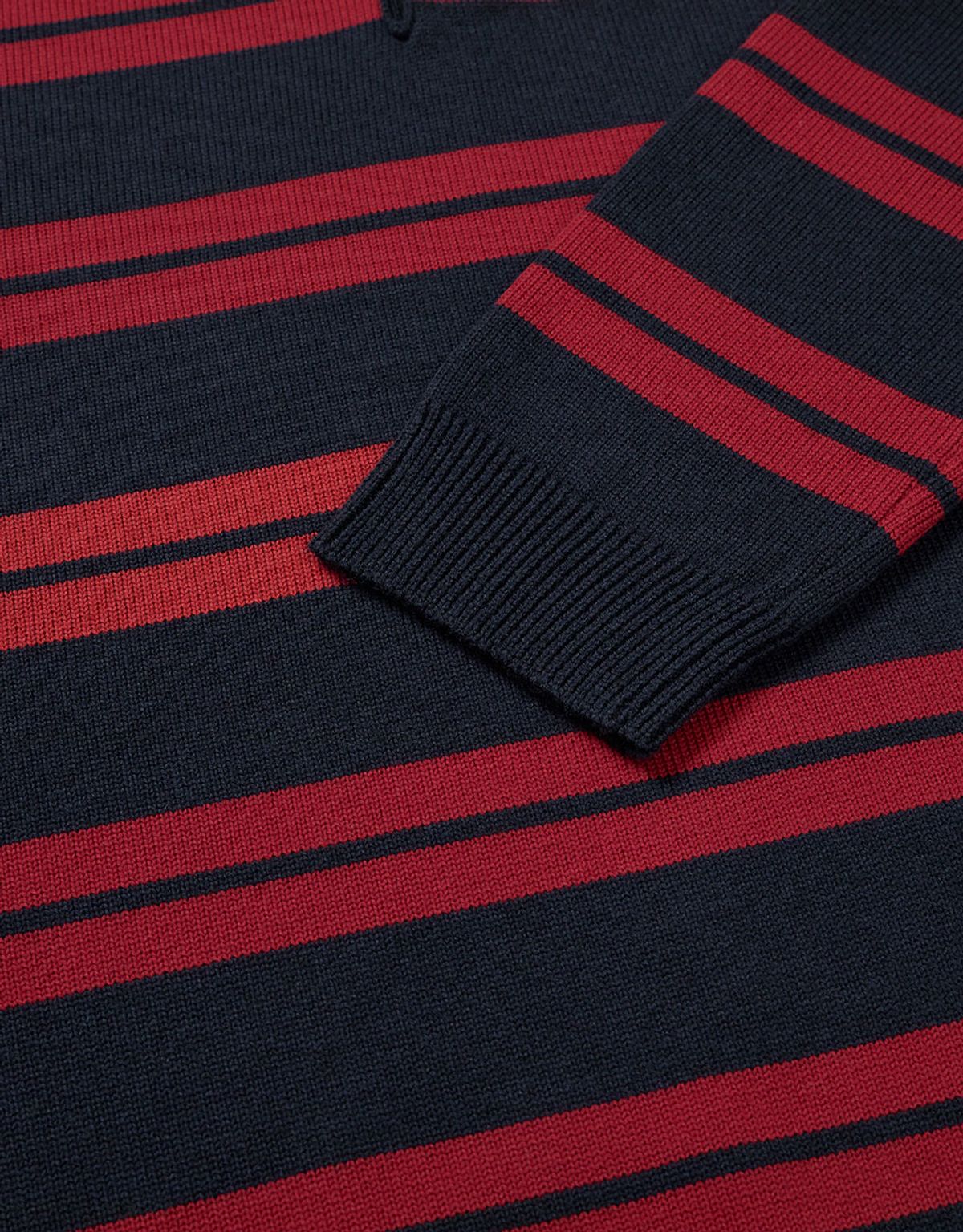 엠엠엘지(MMLG) [Mmlg] STRIPE COLLAR KNIT (NAVY)
