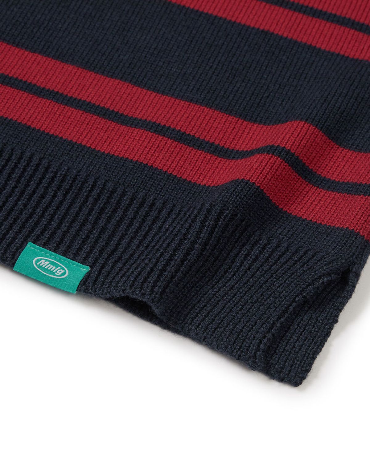 엠엠엘지(MMLG) [Mmlg] STRIPE COLLAR KNIT (NAVY)