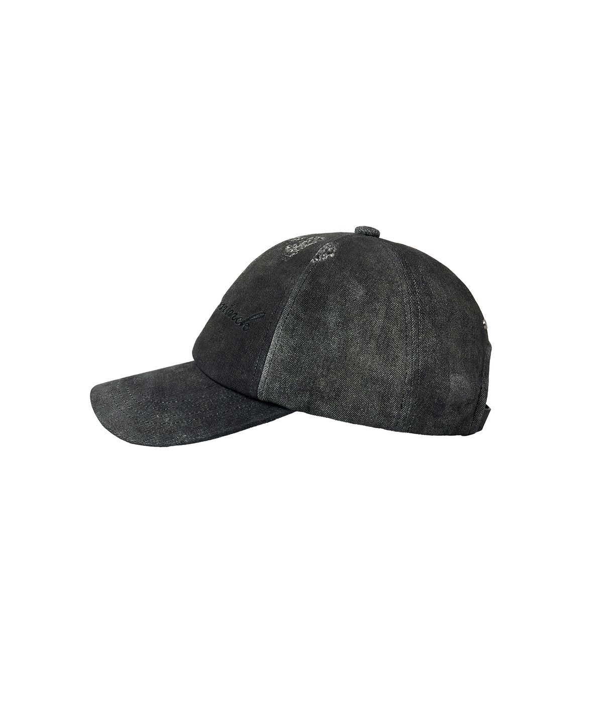 언지미크(UNGIMMICK) DISTRESSED PRINT METIS SUEDE CAP (GRAY / LAMBSKIN)