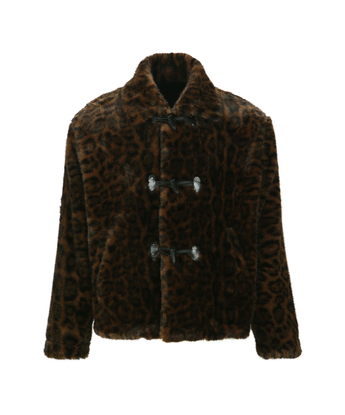 앤더슨벨(ADSB ANDERSSON BELL) UNISEX LEOPARD FUR DUFFLE JACKET awa735u(BROWN)