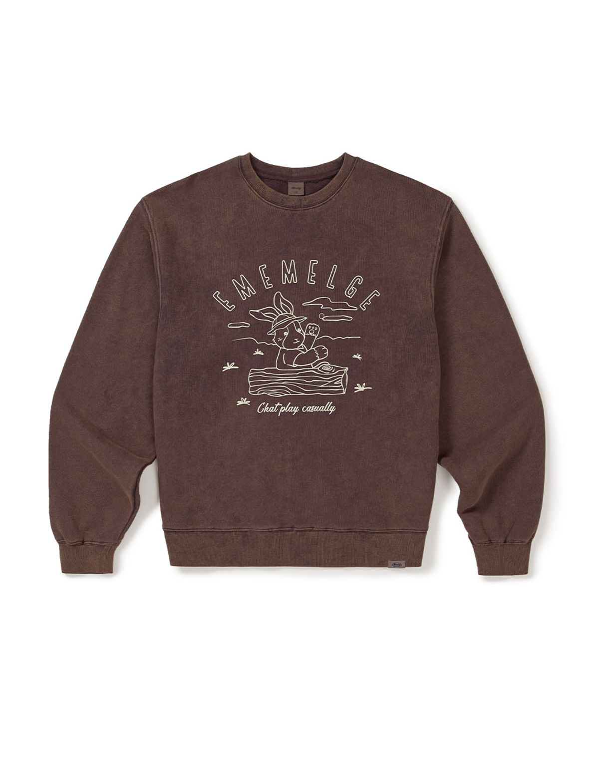 엠엠엘지(MMLG) [Mmlg] WASHED MELGE HIKING SWEAT (GRAPE JUICE)