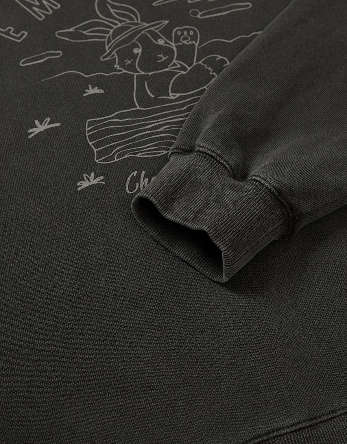 엠엠엘지(MMLG) [Mmlg] WASHED MELGE HIKING SWEAT (CHARCOAL)