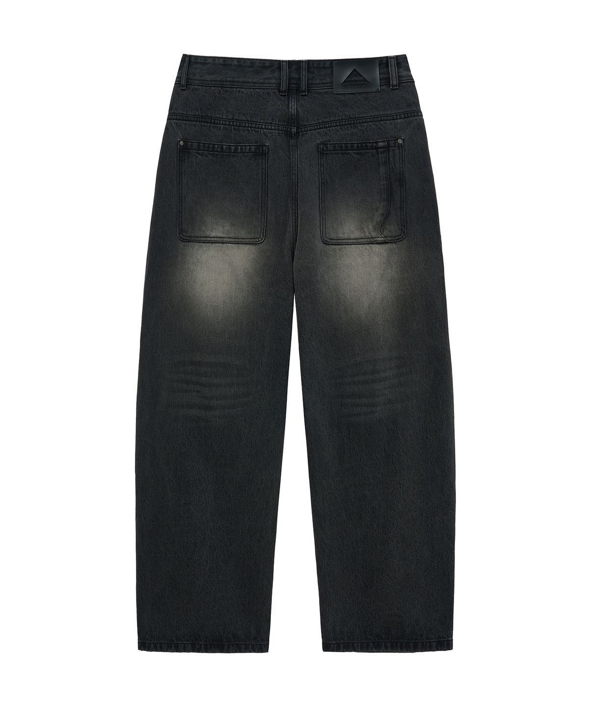 언지미크(UNGIMMICK) BRUSHED BALLOON TUCK DENIM PANTS (BLACK)