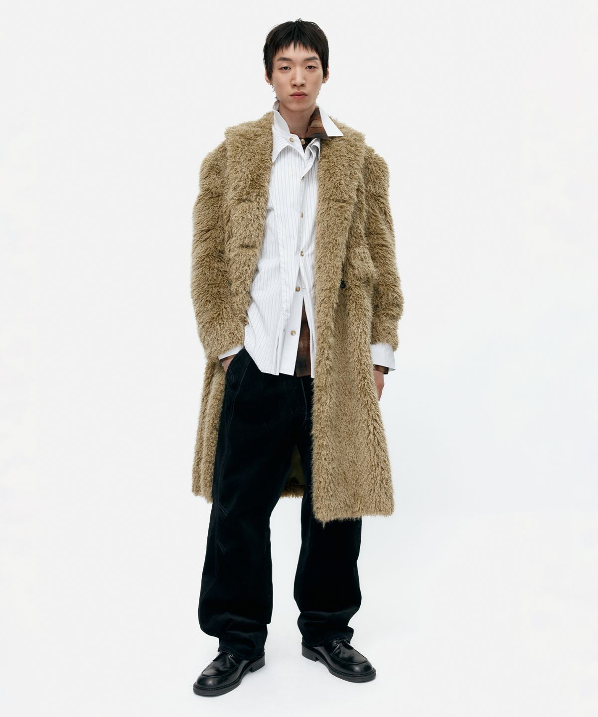 앤더슨벨(ADSB ANDERSSON BELL) FIELDS FUR BUTTONS COAT awa727w(KHAKI)
