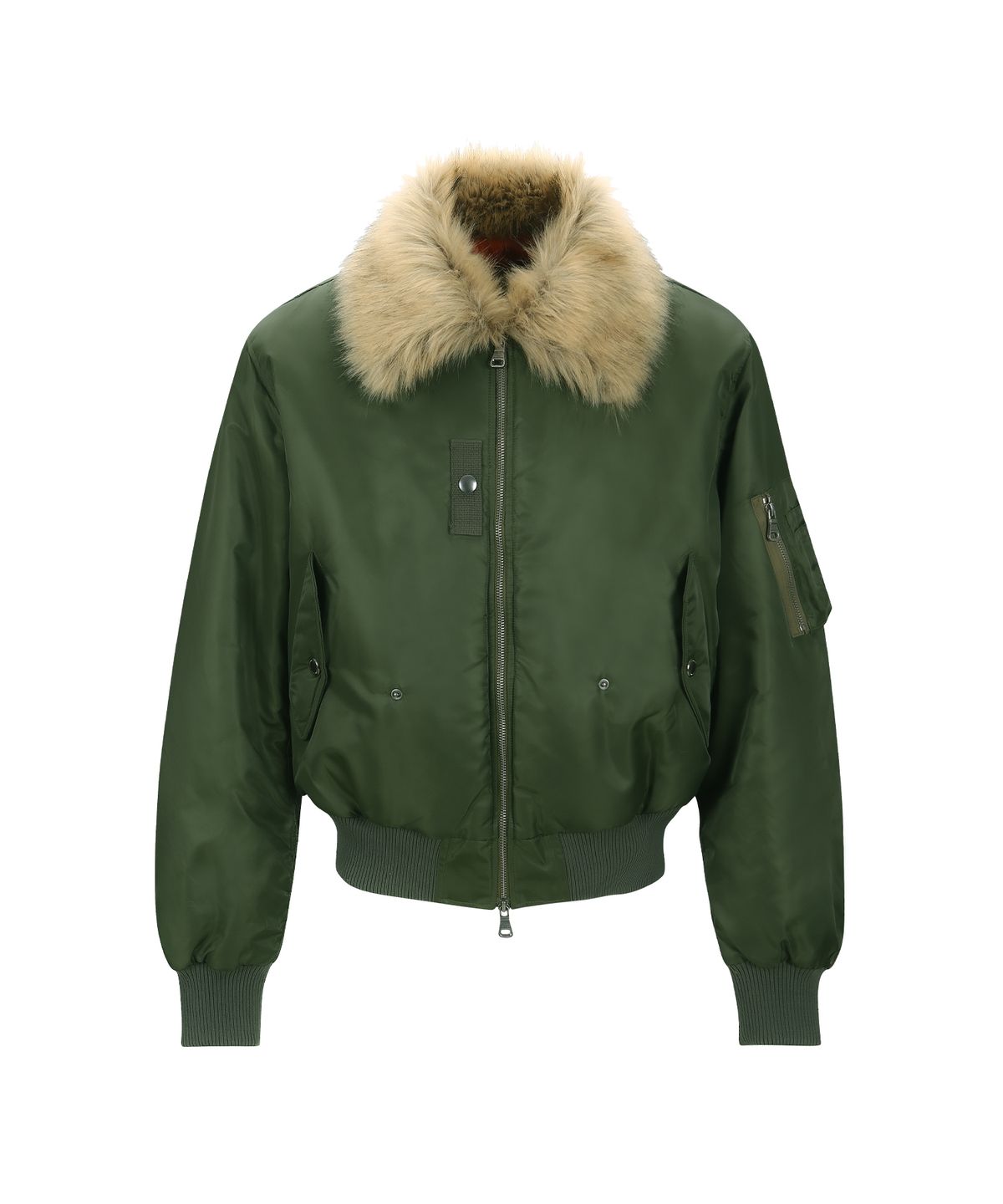 앤더슨벨(ADSB ANDERSSON BELL) FUR COLLAR MA-1 BOMBER awa737u(KHAKI)