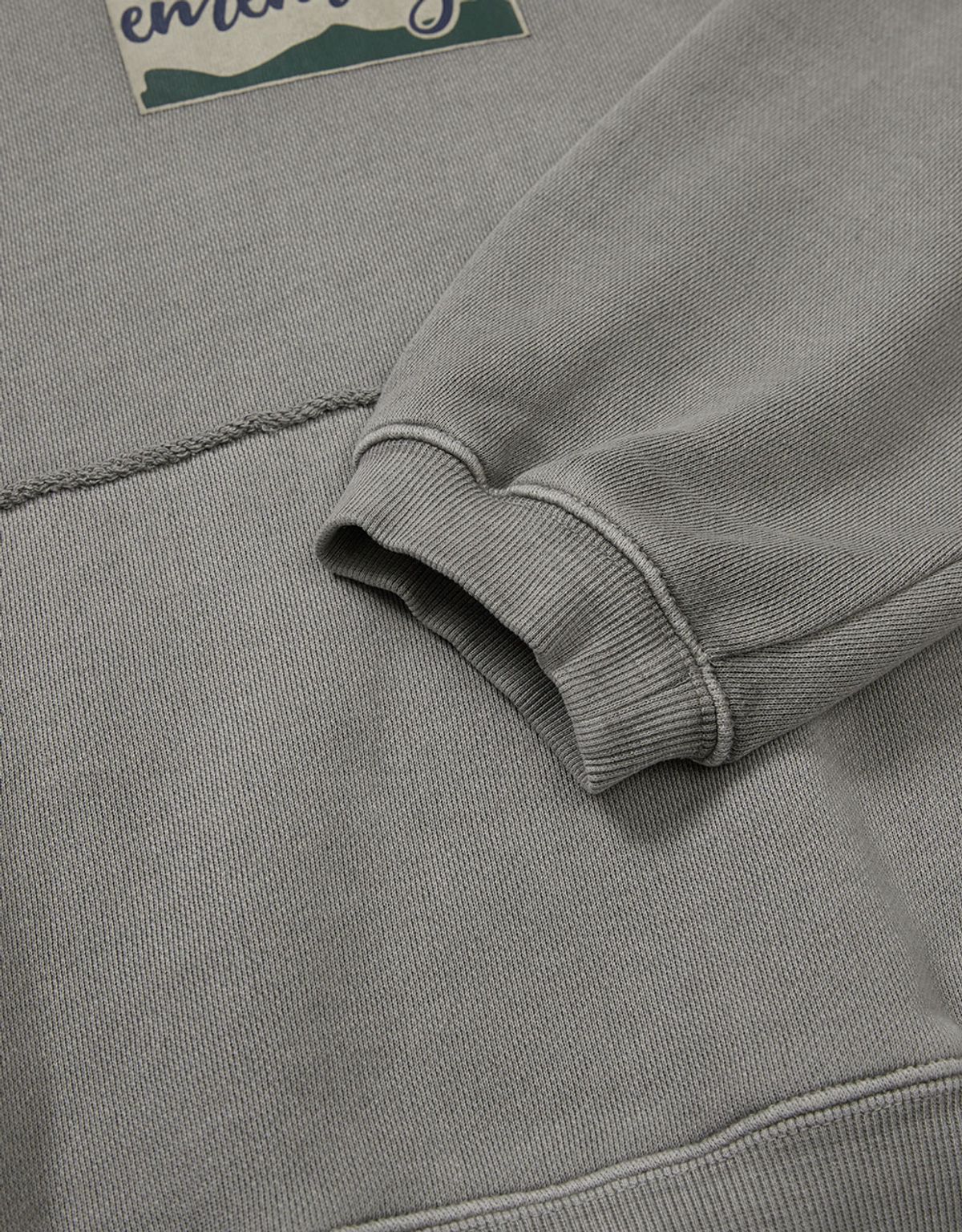 엠엠엘지(MMLG) [Mmlg] DYED DAMAGE EM MOUNTAIN HOODIE (CHARCOAL)