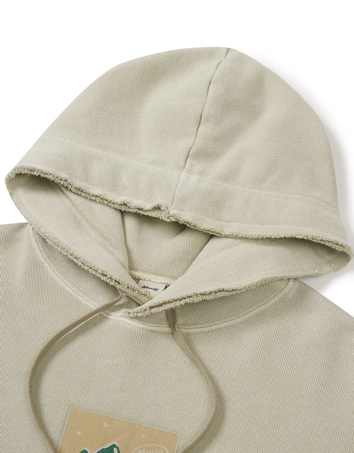 엠엠엘지(MMLG) [Mmlg] DYED DAMAGE EM MOUNTAIN HOODIE (BEIGE)