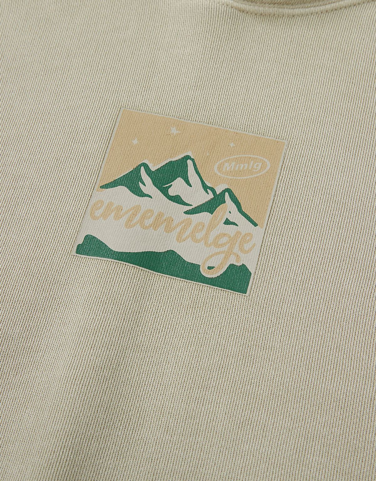 엠엠엘지(MMLG) [Mmlg] DYED DAMAGE EM MOUNTAIN HOODIE (BEIGE)