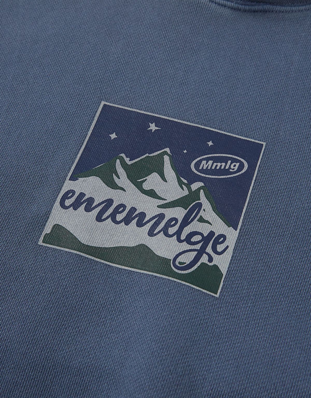 엠엠엘지(MMLG) [Mmlg] DYED DAMAGE EM MOUNTAIN HOODIE (NAVY)