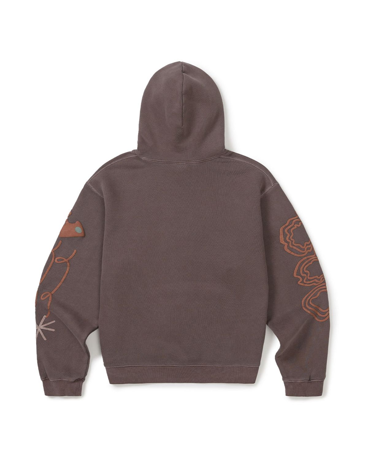 엠엠엘지(MMLG) [Mmlg] DYED HILL MOTIVE HOODIE (BROWN)